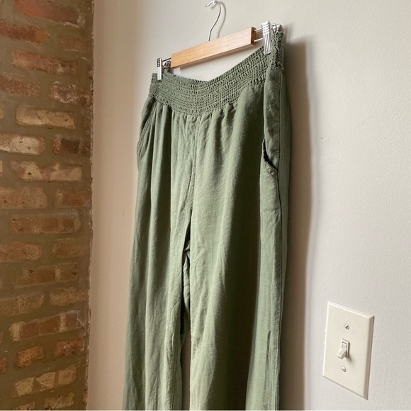 Briggs New York Sage Green Linen Pants size Large - Picture 4 of 9